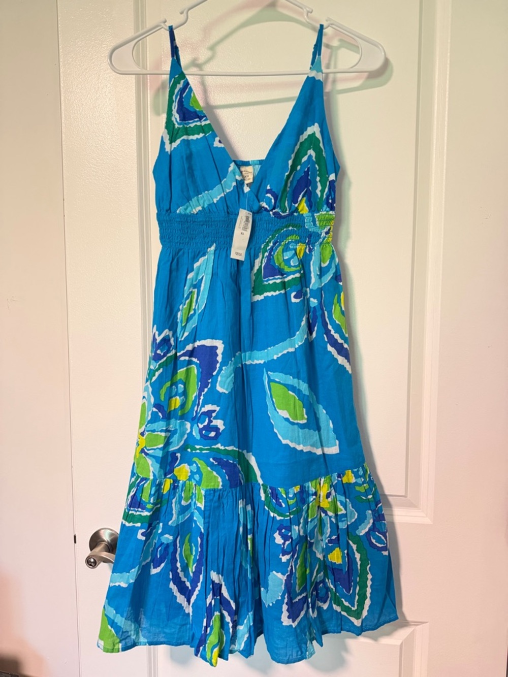 Old Navy Blue Floral Smocked Sundress